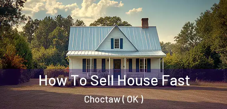 How To Sell House Fast Choctaw ( OK )
